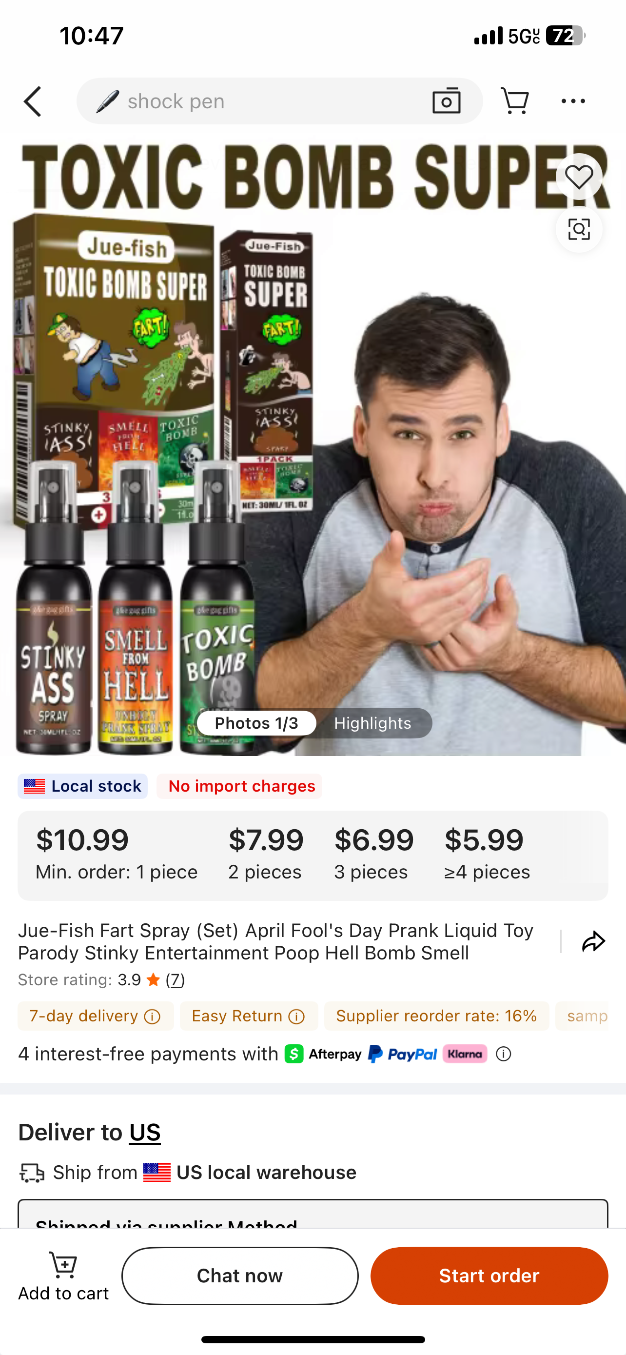 Fart spray