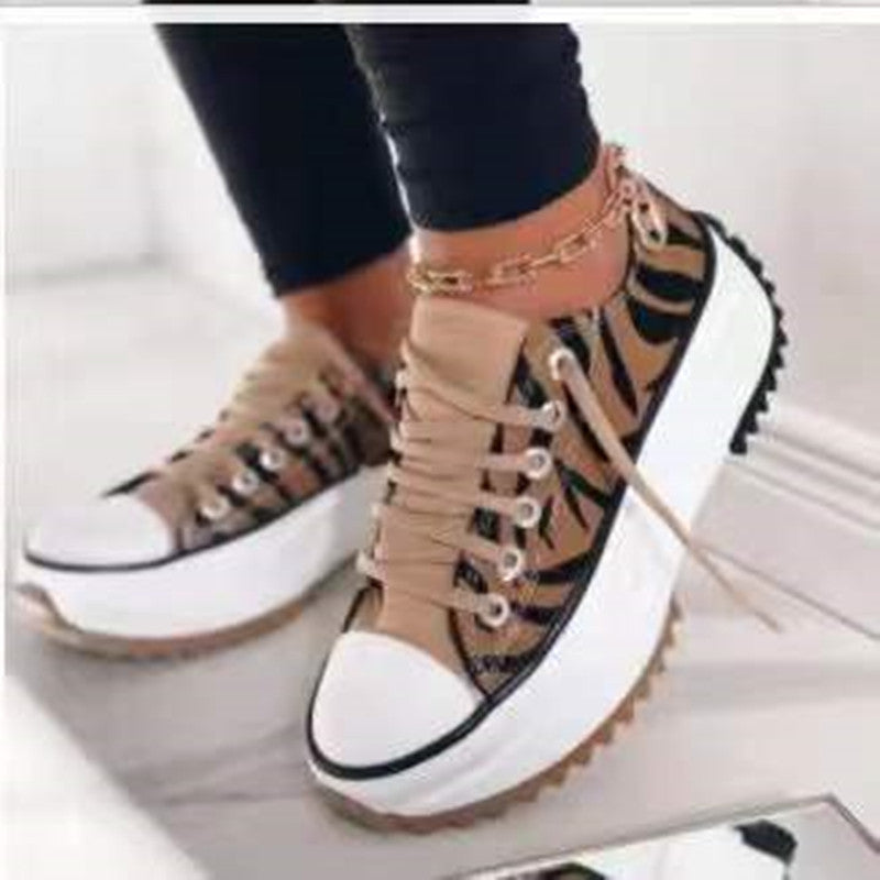 Fashion Women's Low-top Platform Canvas Shoes