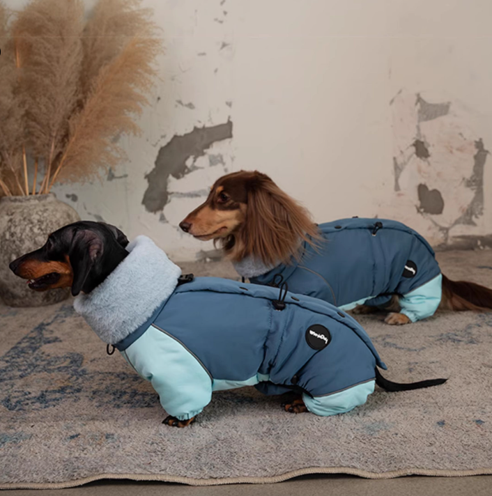 Dachshund Autumn And Winter Thick Warm Four-leg Cotton-padded Jacket