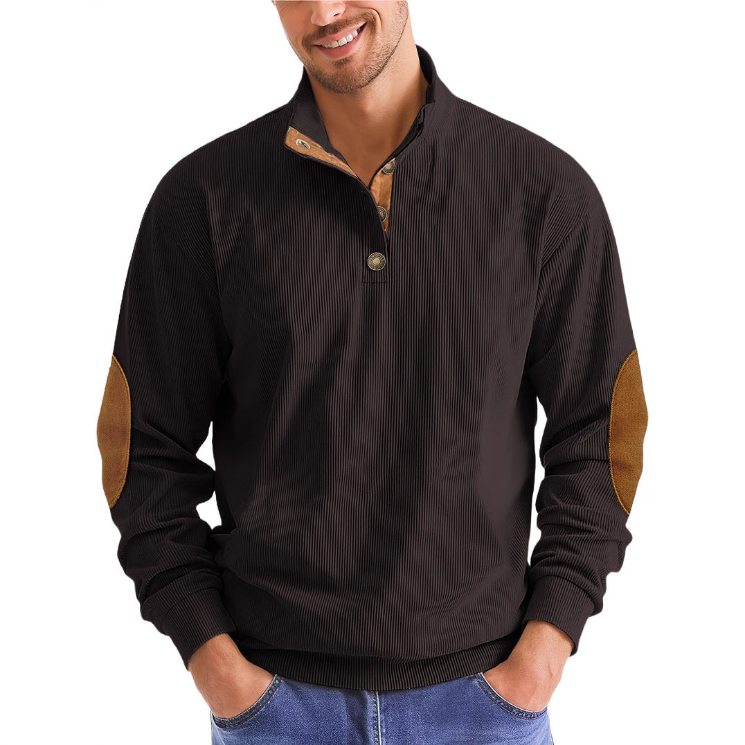 Autumn And Winter Outdoor Casual Stand-up Collar Long-sleeved Pullover Men's New Style