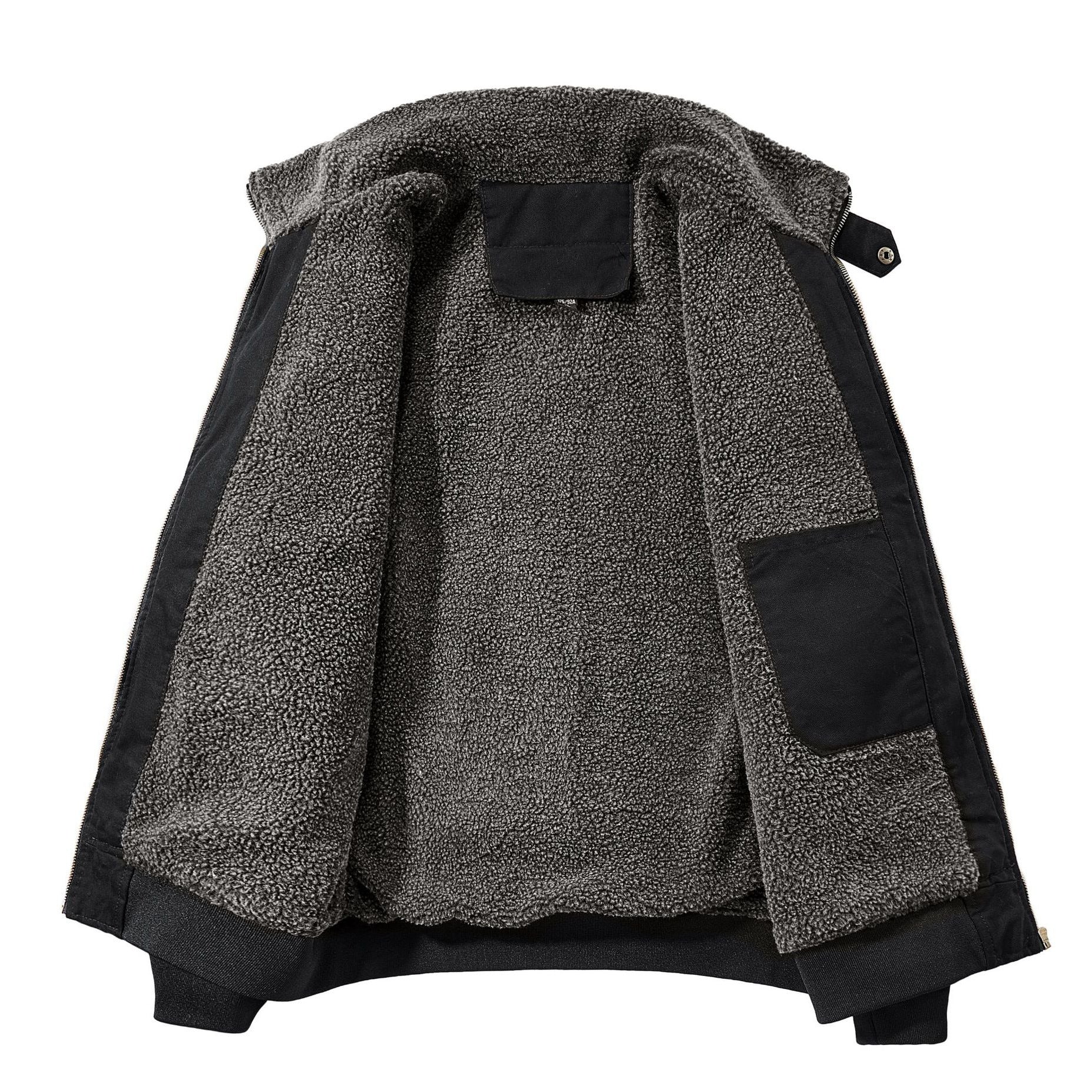 Winter Fleece Cotton Coat For Men, Fleece-lined And Thickened Cotton Jacket