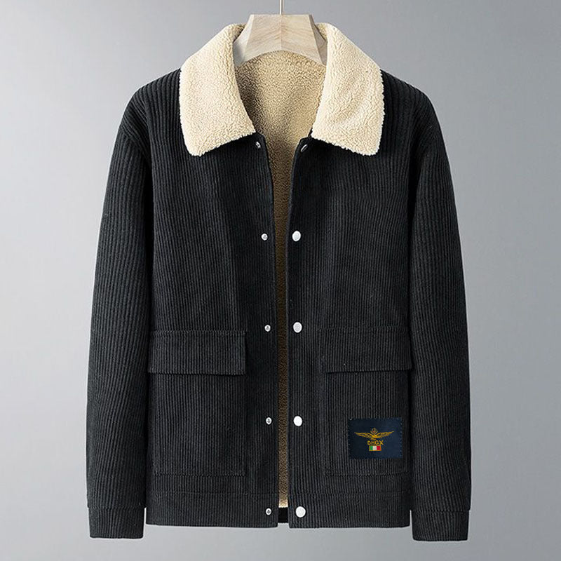 Autumn And Winter Lamb Fleece Warm High-quality Corduroy Jacket