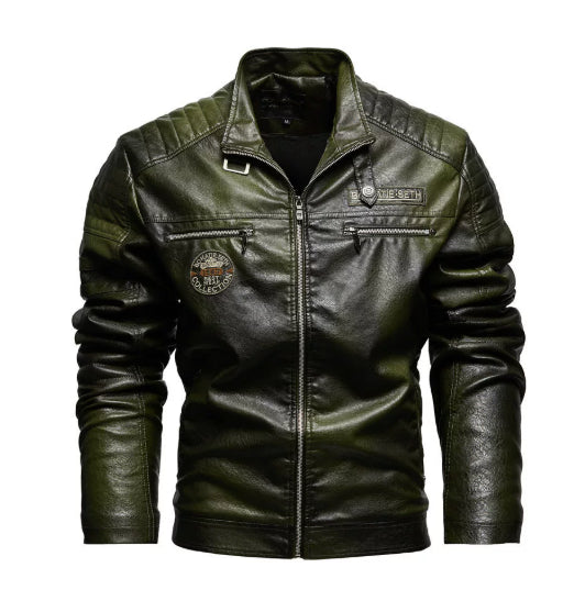 European code men's leather jacket new men's pu coat