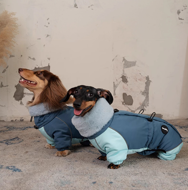 Dachshund Autumn And Winter Thick Warm Four-leg Cotton-padded Jacket