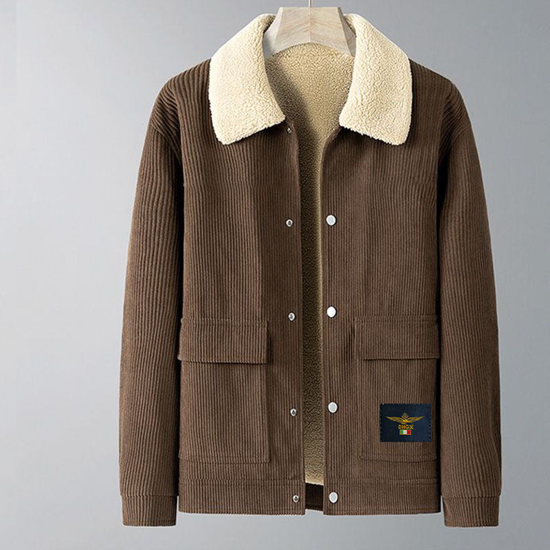 Autumn And Winter Lamb Fleece Warm High-quality Corduroy Jacket